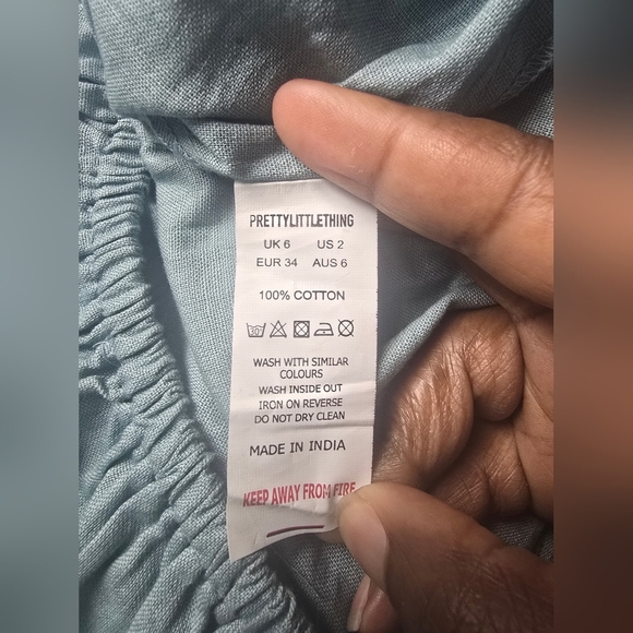 PrettyLittleThing Ice Blue Puff Sleeve Sundress - Picture 8 of 8